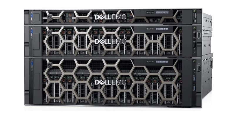 โหนด Isilon และเครื่องประมวลผลของระบบสตอเรจ EMC