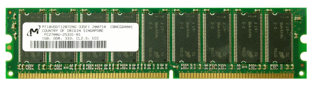 แรม Micron DDR ความจุ 1GB สำหรับเซิร์ฟเวอร์