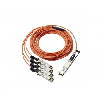 [721076-B21] ราคา จำหน่าย HPE BladeSystem c-Class QSFP+ to 4x10G SFP+ 15m Active Optical Cable