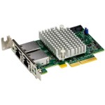 ซุปเปอร์ไมโคร AOC-STGC-I2T Dual-port Adapter Card - PCIe 3.0 x8