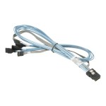 ซุปเปอร์ไมโคร CBL-0294L-01 MiniSAS to 4 SATA Reverse Breakout Crossover Cable