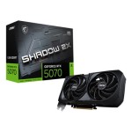 MSI G5070-12S2C GeForce RTX 5070 SHADOW 2X OC 12GB GDDR7 192-Bit PCI Express 5.0 x16 3-DisplayPort 1-HDMI 1x 16-Pin Dual-Slot Graphics Card