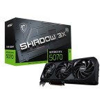 MSI G5070-12S3C GeForce RTX 5070 SHADOW 3X OC 12GB GDDR7 192-Bit PCI Express 5.0 x16 3-DisplayPort 1-HDMI 1x 16-Pin Dual-Slot Graphics Card