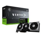 MSI G5070-12V3C GeForce RTX 5070 VENTUS 3X OC 12GB GDDR7 192-Bit PCI Express 5.0 x16 3-DisplayPort 1-HDMI 1x 16-Pin Dual-Slot Graphics Card