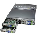 ซุปเปอร์ไมโคร SYS-621BT-HNC8R 2U 4-Node BigTwin with 3 hot-swap 3.5" NVMe/SAS/SATA Drives