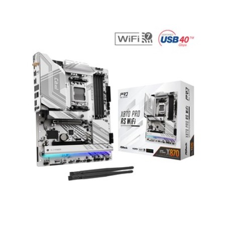 แอสร็อค X870 PRO RS WIFI AMD Ryzen 9000 / 8000 / 7000 Series X870 Chipset Socket AM5